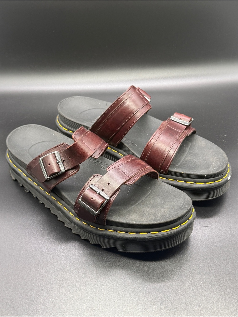 Dr. Martens Myles Sandals Men's 11 Brown Strapped Platform Y2K Luxury Casual Wea - Picture 1 of 6
